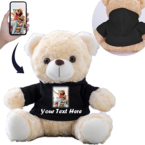 MeterBear Teddybär mit Personalisierter Text+Foto für ValentinsGeschenke für ihn Geschenke für Frauen Weihnachten Geburtstagsgeschenk ValentinsGeschenke für sie Besondere ValentinsGeschenkee (20cm) von MeterBear