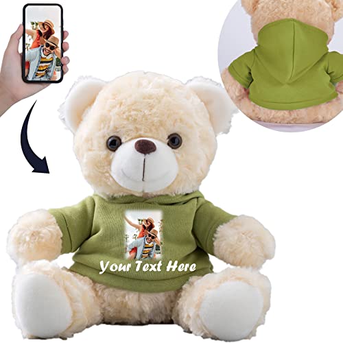 MeterBear Teddybär mit Personalisierter Text+Foto für ValentinsGeschenke für ihn Geschenke für Frauen Weihnachten Geburtstagsgeschenk ValentinsGeschenke für sie Besondere ValentinsGeschenkee (20cm) von MeterBear