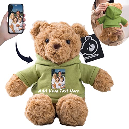 MeterBear Teddybär mit Personalisierter Text+Foto für ValentinsGeschenke für ihn Geschenke für Frauen Weihnachten Geburtstagsgeschenk ValentinsGeschenke für sie Besondere ValentinsGeschenkee (26cm) von MeterBear