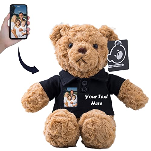 MeterBear Teddybär mit Personalisierter Text+Foto für ValentinsGeschenke für ihn Geschenke für Frauen Weihnachten Geburtstagsgeschenk ValentinsGeschenke für sie Besondere ValentinsGeschenkee (26cm) von MeterBear