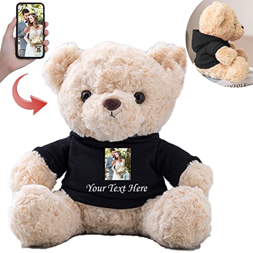 MeterBear Teddybär mit Personalisierter Text+Foto für ValentinsGeschenke für ihn Geschenke für Männer Weihnachten Geburtstagsgeschenk ValentinsGeschenke für sie Besondere ValentinsGeschenkee (20 cm) von MeterBear