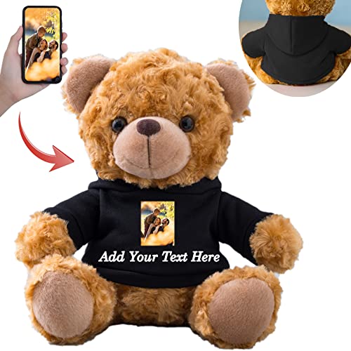 MeterBear Teddybär mit Personalisierter Text+Foto für ValentinsGeschenke für ihn Geschenke für Männer Weihnachten Geburtstagsgeschenk ValentinsGeschenke für sie Besondere ValentinsGeschenkee (20cm) von MeterBear