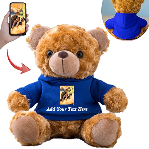 MeterBear Teddybär mit Personalisierter Text+Foto für ValentinsGeschenke für ihn Geschenke für Männer Weihnachten Geburtstagsgeschenk ValentinsGeschenke für sie Besondere ValentinsGeschenkee (20cm) von MeterBear