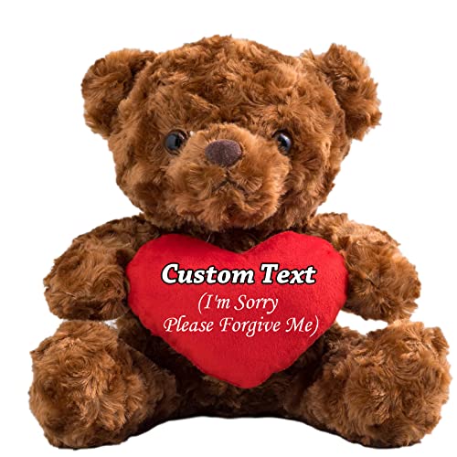 MeterBear Teddybär mit Personalisierter Text, Teddybär mit Herz für Geschenke für Männer Weihnachten Hochzeit Jubiläum Geburtstagsgeschenk Besondere ValentinsGeschenkee für sie (20cm) von MeterBear