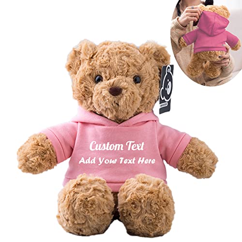 MeterBear Teddybär mit Personalisierter Text für ValentinsGeschenke für ihn Geschenke für Frauen Weihnachten Geburtstagsgeschenk ValentinsGeschenke für sie Besondere ValentinsGeschenkee (26cm) von MeterBear