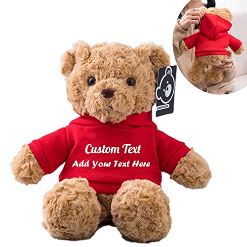 MeterBear Teddybär mit Personalisierter Text für ValentinsGeschenke für ihn Geschenke für Frauen Weihnachten Geburtstagsgeschenk ValentinsGeschenke für sie Besondere ValentinsGeschenkee (26cm) von MeterBear