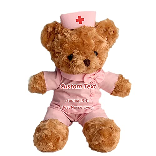 MeterBear Teddybär mit Personalisierter Text für Arzt Krankenschwester Geschenk Geschenke für Frauen Weihnachten Geburtstagsgeschenk ValentinsGeschenke für sie Besondere ValentinsGeschenkee (20cm) von MeterBear