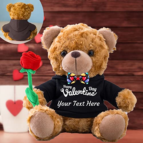 MeterBear Teddybär mit Personalisierter Text für ValentinsGeschenke für ihn Geschenke für Frauen Weihnachten Geburtstagsgeschenk ValentinsGeschenke für sie Besondere ValentinsGeschenkee (20cm) von MeterBear