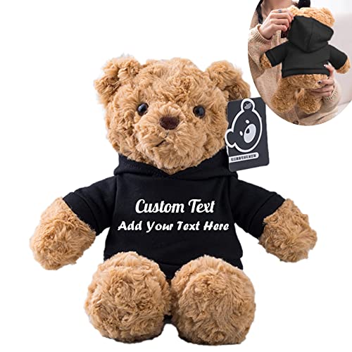 MeterBear Teddybär mit Personalisierter Text für ValentinsGeschenke für ihn Geschenke für Frauen Weihnachten Geburtstagsgeschenk ValentinsGeschenke für sie Besondere ValentinsGeschenkee (26cm) von MeterBear