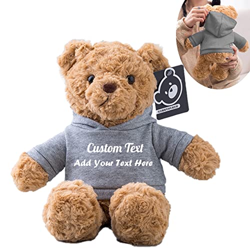 MeterBear Teddybär mit Personalisierter Text für ValentinsGeschenke für ihn Geschenke für Frauen Weihnachten Geburtstagsgeschenk ValentinsGeschenke für sie Besondere ValentinsGeschenkee (26cm) von MeterBear