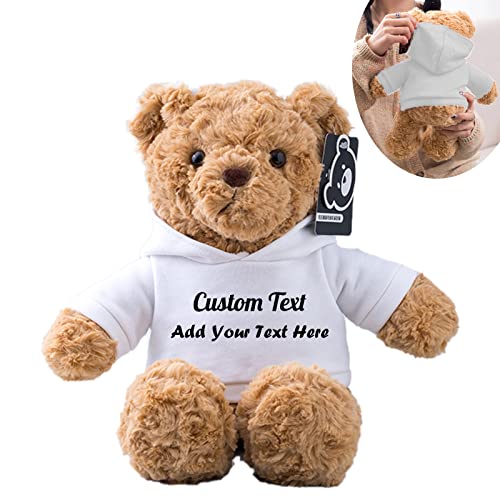 MeterBear Teddybär mit Personalisierter Text für ValentinsGeschenke für ihn Geschenke für Frauen Weihnachten Geburtstagsgeschenk ValentinsGeschenke für sie Besondere ValentinsGeschenkee (26cm) von MeterBear