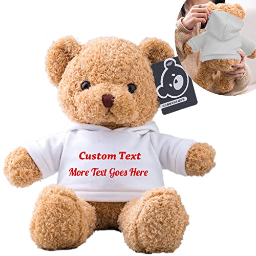 MeterBear Teddybär mit Personalisierter Text für ValentinsGeschenke für ihn Geschenke für Frauen Weihnachten Geburtstagsgeschenk ValentinsGeschenke für sie Besondere ValentinsGeschenkee (30cm) von MeterBear