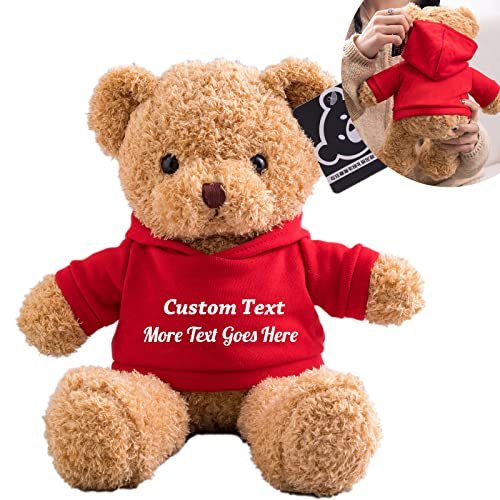 MeterBear Teddybär mit Personalisierter Text für ValentinsGeschenke für ihn Geschenke für Frauen Weihnachten Geburtstagsgeschenk ValentinsGeschenke für sie Besondere ValentinsGeschenkee (30cm) von MeterBear