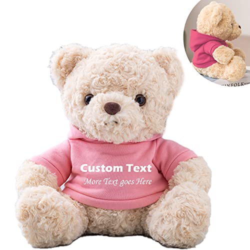 MeterBear Teddybär mit Personalisierter Text für ValentinsGeschenke für ihn Geschenke für Männer Weihnachten Geburtstagsgeschenk ValentinsGeschenke für sie Besondere ValentinsGeschenkee (25 cm) von MeterBear