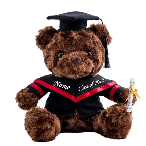 Personalisierte Geschenke Teddybär mit Text, GraduationBär Abschluss 2025 Personalisierte Teddybär für Graduation 2025 Schulabschluss Geschenk für Sie 2025 Oberschule/ Hochschule (20cm--Schwarz-Text) Personalisierte Geschenke Teddybär mit Text, GraduationBär Abschluss 2025 Personalisierte Teddybär für Graduation 2025 Schulabschluss Geschenk für Sie 2025 Oberschule/ Hochschule (20cm--Schwarz-Text) von MeterBear