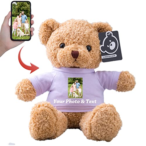 Personalisierter Geschenke Teddybär mit Text+Foto ValentinsGeschenke für sie Geschenke für Männer Weihnachten Geburtstagsgeschenk für Männer Es Mir Leid Geschenke für sie (30cm) von MeterBear