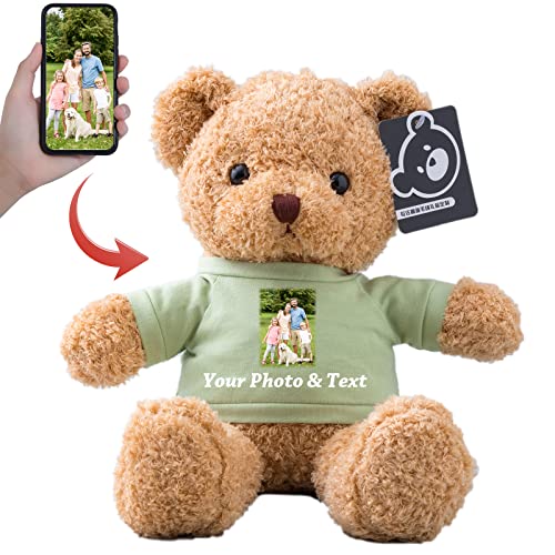 Personalisierter Geschenke Teddybär mit Text+Foto ValentinsGeschenke für sie Geschenke für Männer Weihnachten Geburtstagsgeschenk für Männer Es Mir Leid Geschenke für sie (30cm) von MeterBear