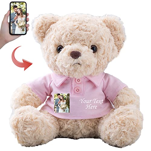 Personalisierter Geschenke Teddybär mit Text+Foto ValentinsGeschenke für sie Geschenke für Frauen Weihnachten Geburtstagsgeschenk für Männer Es Mir Leid Geschenke für sie (20 cm) von MeterBear