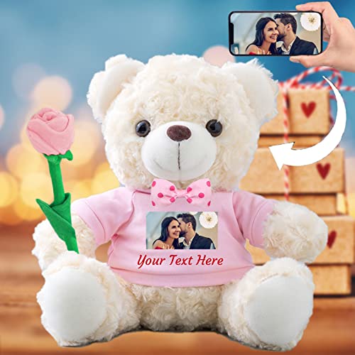 Personalisierter Geschenke Teddybär mit Text+Foto ValentinsGeschenke für sie Geschenke für Männer Weihnachten Geburtstagsgeschenk für Männer Es Mir Leid Geschenke für sie (20cm) von MeterBear