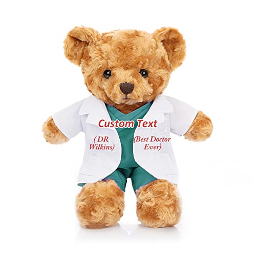 Personalisierter Geschenke Teddybär mit Text als Krankenschwester Arzt Geschenk Geschenke für Männer Weihnachten Geburtstagsgeschenk für Männer Es Mir Leid Geschenke für sie (20cm) von MeterBear