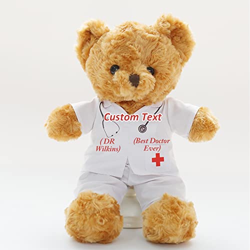 Personalisierter Geschenke Teddybär mit Text als Krankenschwester Arzt Geschenk Geschenke für Männer Weihnachten Geburtstagsgeschenk für Männer Es Mir Leid Geschenke für sie (20cm) von MeterBear