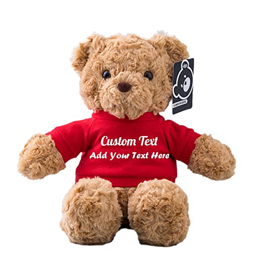 Personalisierter Geschenke Teddybär mit Text als ValentinsGeschenke für sie Geschenke für Männer Weihnachten Geburtstagsgeschenk für Männer Es Mir Leid Geschenke für sie (26cm) von MeterBear