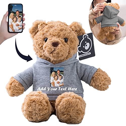 Personalisierter Teddybär mit Foto Text für ValentinsGeschenke für ihn Geschenke für Frauen Weihnachten Geburtstagsgeschenk ValentinsGeschenke für sie ihn Besondere ValentinsGeschenkee (26cm) von MeterBear