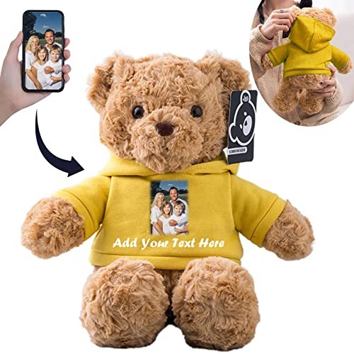 Personalisierter Teddybär mit Foto Text für ValentinsGeschenke für ihn Geschenke für Frauen Weihnachten Geburtstagsgeschenk ValentinsGeschenke für sie ihn Besondere ValentinsGeschenkee (26cm) von MeterBear