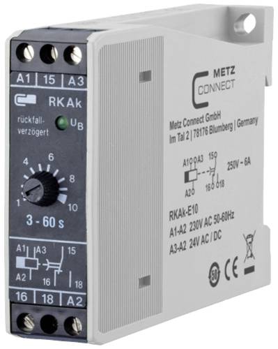 Metz Connect 110304412005 RKAk-E10 Zeitrelais Ausschaltverzögert 230 V/AC 1 St. 1 Wechsler von Metz Connect