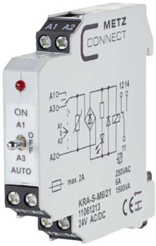 Metz Connect Koppelbaustein 24, 24 V/AC, V/DC (max) 1 Wechsler 11061213 1St. von Metz Connect