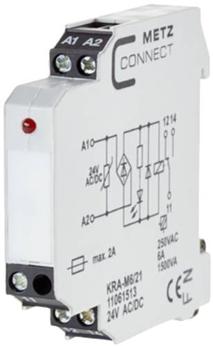 Metz Connect Koppelbaustein 24, 24 V/AC, V/DC (max) 1 Wechsler 11061513 1St. von Metz Connect