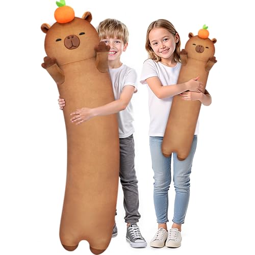 Langes Capybara Plüsch 5 Größen, 120% Extra Füllung Riesiges Plüsch Kinder Körperkissen, Kawaii Niedliches Capybara Plüschtier, Großes Langes Körperkissen Katzen Plüsch Geschenk für Mädchen 110CM Langes Capybara Plüsch 5 Größen, 120% Extra Füllung Riesiges Plüsch Kinder Körperkissen, Kawaii Niedliches Capybara Plüschtier, Großes Langes Körperkissen Katzen Plüsch Geschenk für Mädchen 110CM von Mewaii
