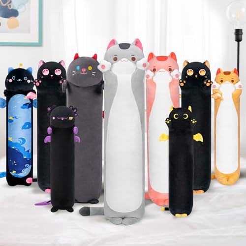 Mewaii 130CM Kuscheltier Kawaii Langes Katzen Plüsch Kissen Grau Stofftiere Plüschtier Ausgestopftes Tier Spielzeug Kuschelkissen Geschenk Plüschkissen Mewaii 130CM Kuscheltier Kawaii Langes Katzen Plüsch Kissen Grau Stofftiere Plüschtier Ausgestopftes Tier Spielzeug Kuschelkissen Geschenk Plüschkissen von Mewaii