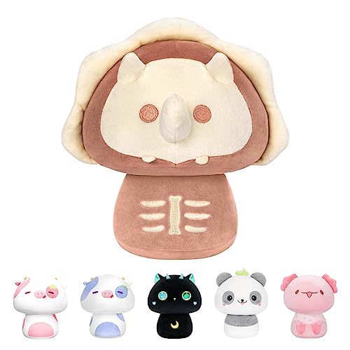 Mewaii 20CM Kuscheltier Plüschtier Kuscheltier Kawaii für Kinder Triceratops Kuscheltier Pilzförmiges Stofftiere Weiches Wurfkissen Plüsch Kissen Stofftiere Geschenk über 3 Jahren von Mewaii