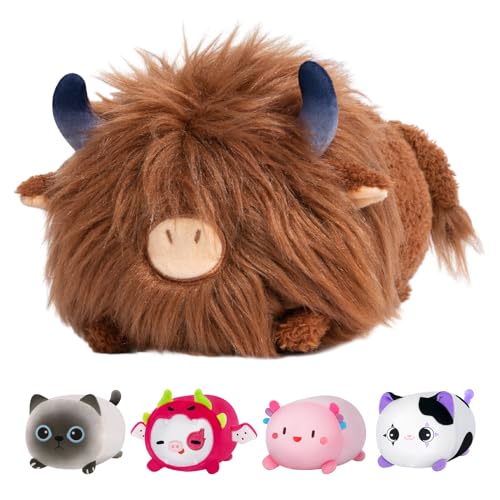 Mewaii Weiche Hochland Kuh Plüsch 40CM Kawaii Plüsch Kuh Hochland Kuh Kuschelige Plüsch Squishy Geschenke für Mädchen von Mewaii