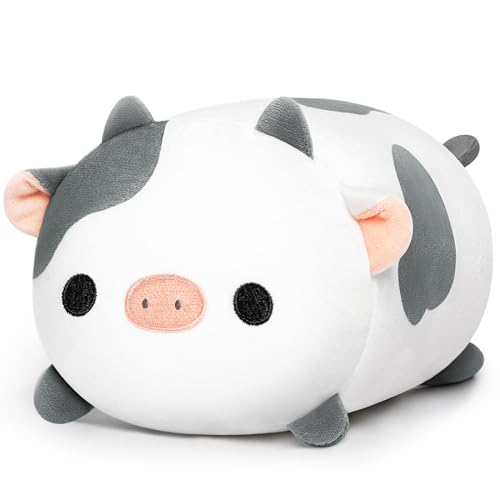 Mewaii Graue Kuh Plüschtier 20CM Stofftiere Kawaii Plüsch für Kinder Ausgestopftes Kuscheltiere Tier Spielzeug Geschenk über 3 Jahren von Mewaii