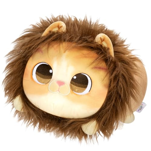 Mewaii Plüschtier 40CM Kopfbedeckung der Löwen Orange Katze Kawaii Stofftiere Plüsch Kissen für Kinder Kuscheltiere Tier Spielzeug Kuschelkissen Plüschkissen Geschenk Mädchen Jungen von Mewaii