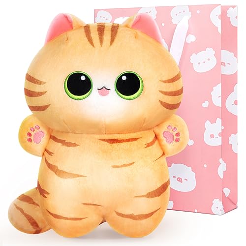 Mewaii Plüschtier 45 cm Katze Kuscheltier Kawaii Stofftier Katze Katzen Plüschtiere von Mewaii