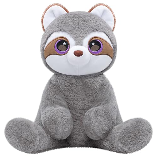 Mewaii Süßes Waschbär Plüsch Kawaii Plüschtiere Stofftiere Squishy Plüschtiere für Unisex Frauen und Männer von Mewaii