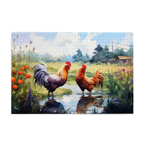 Mexpekil 1000 Teile Puzzles für Erwachsene Bauernhaus Tier Hahn Holzpuzzles Herausfordernde Puzzlespiele für Jugendliche Geschenke Mexpekil 1000 Teile Puzzles für Erwachsene Bauernhaus Tier Hahn Holzpuzzles Herausfordernde Puzzlespiele für Jugendliche Geschenke von Mexpekil