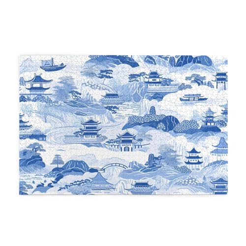 Mexpekil 1000 Teile Puzzles für Erwachsene Japanische Japan Blaue Tinte Architektur Szene Holzpuzzles Herausfordernde Puzzlespiele für Jugendliche Geschenke Mexpekil 1000 Teile Puzzles für Erwachsene Japanische Japan Blaue Tinte Architektur Szene Holzpuzzles Herausfordernde Puzzlespiele für Jugendliche Geschenke von Mexpekil