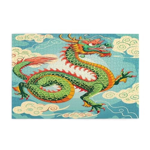 Mexpekil 1000 Teile Puzzles für Erwachsene Troditional Chinesischer Drache Holzpuzzles Herausfordernde Puzzlespiele für Jugendliche Geschenke von Mexpekil