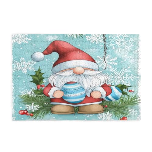 Mexpekil 1000 Teile Puzzles für Erwachsene Weihnachtswichtel Winter Schnee Ei Holzpuzzles Herausfordernde Puzzlespiele für Jugendliche Geschenke von Mexpekil