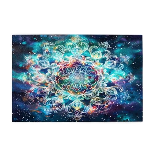 Mexpekil 1000 Teile Puzzles für Erwachsene Weltraum Galaxie Mandala Holzpuzzles Herausfordernde Puzzlespiele für Jugendliche Geschenke von Mexpekil