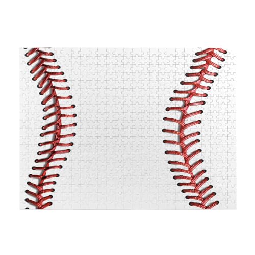 Mexpekil 500 Teile Puzzles für Erwachsene Baseball Ball Lase Holzpuzzles Herausfordernde Puzzlespiele für Jugendliche Geschenke von Mexpekil