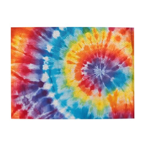 Mexpekil 500 Teile Puzzles für Erwachsene Troditional Ethnic Tie Dye Holzpuzzles Herausfordernde Puzzlespiele für Jugendliche Geschenke von Mexpekil