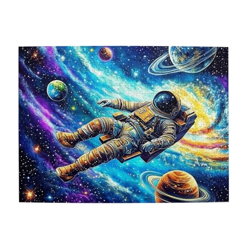 Mexpekil Astronaut Space Planets 500 Teile Puzzles für Erwachsene Holzpuzzles Erwachsene Puzzle Lernspiele für Erwachsene Geschenke Wohnkultur von Mexpekil