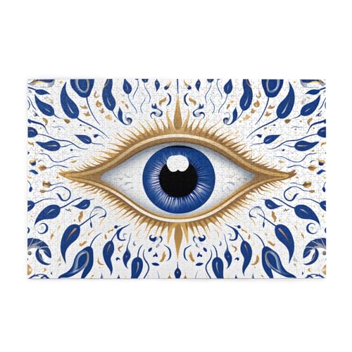 Mexpekil Boho Eye 1000 Teile Puzzle für Erwachsene Holzpuzzles Erwachsene Puzzle Lernspiele für Erwachsene Geschenke Wohnkultur von Mexpekil