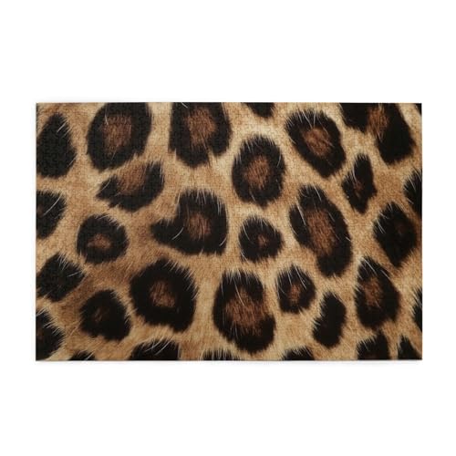 Mexpekil Leopard Print Skin 1000 Teile Puzzle für Erwachsene Holzpuzzles Erwachsene Puzzle Lernspiele für Erwachsene Geschenke Wohnkultur von Mexpekil