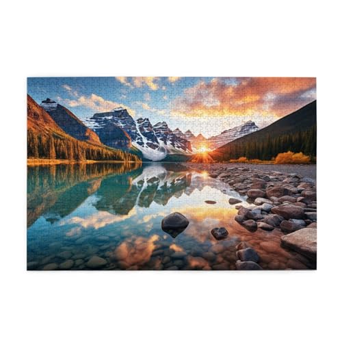 Mexpekil Natural Scenery 1000 Teile Puzzle für Erwachsene Holzpuzzles Erwachsene Puzzle Lernspiele für Erwachsene Geschenke Wohnkultur von Mexpekil